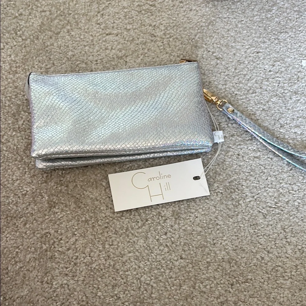 Silver Wristlet Clutch - Picture 1 of 6